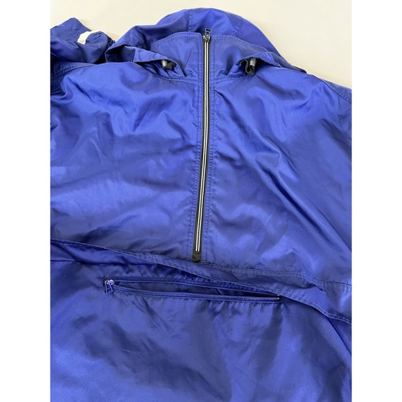 VTG Nike Blue Ashe 1/2 Zip Hooded‎ Windbreaker Jacket Rare Adult Sz  XXL Y2K - Picture 6 of 9